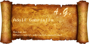 Adolf Gabriella névjegykártya